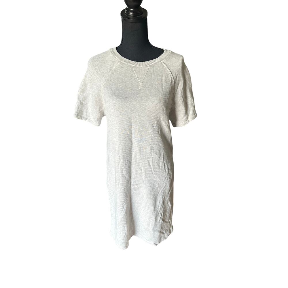 Madewell MWL AiryTerry Sweatshirt Dress Heather Light Grey Size XS